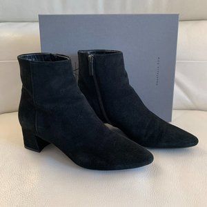 AQUATALIA PERLINA BLACK SUEDE BOOTIES 8.5